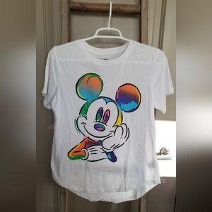 Disney Colorful Mickey Mouse T shirt tshirt size M teen or size S for woman.